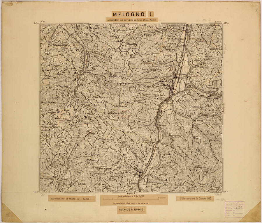 (N:27862) MELOGNO 1. (SE001649) Carte e stampe antiche: riproduzione a colori su carta (formato A1)