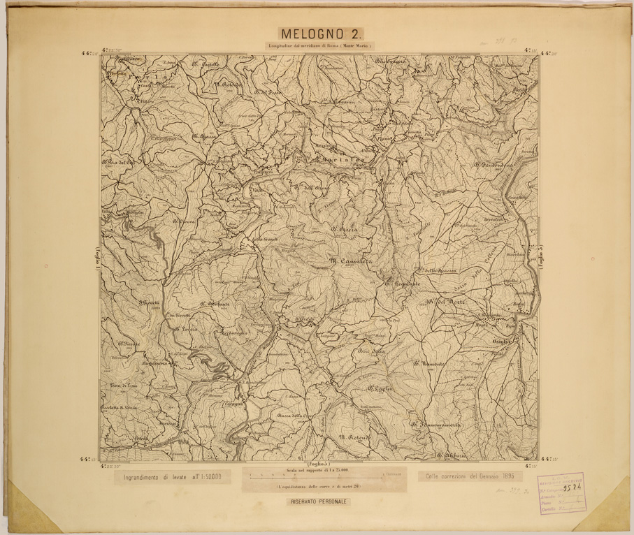 (N:27863) MELOGNO 2. (SE001650) Carte e stampe antiche: riproduzione a colori su carta (formato A1)