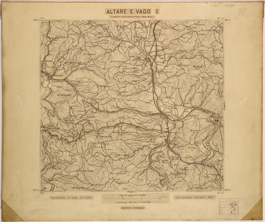(N:27977) ALTARE E VADO 1. (SE001729) Carte e stampe antiche: riproduzione a colori su carta (formato A1)
