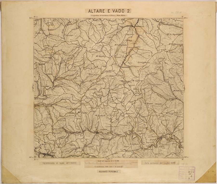 (N:27978) ALTARE E VADO 2. (SE001730) Carte e stampe antiche: riproduzione a colori su carta (formato A1)