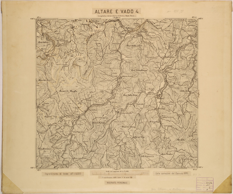 (N:27980) ALTARE E VADO 4. (SE001732) Carte e stampe antiche: riproduzione a colori su carta (formato A1)