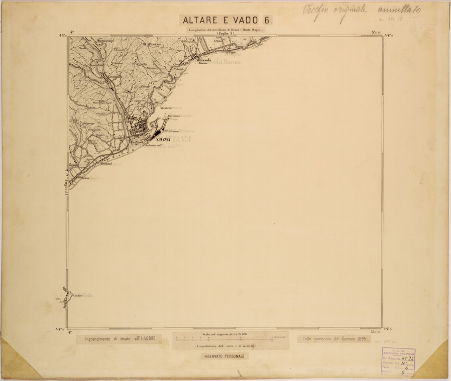 (N:27981) ALTARE E VADO 6. (SE001733) Carte e stampe antiche: riproduzione a colori su carta (formato A1)