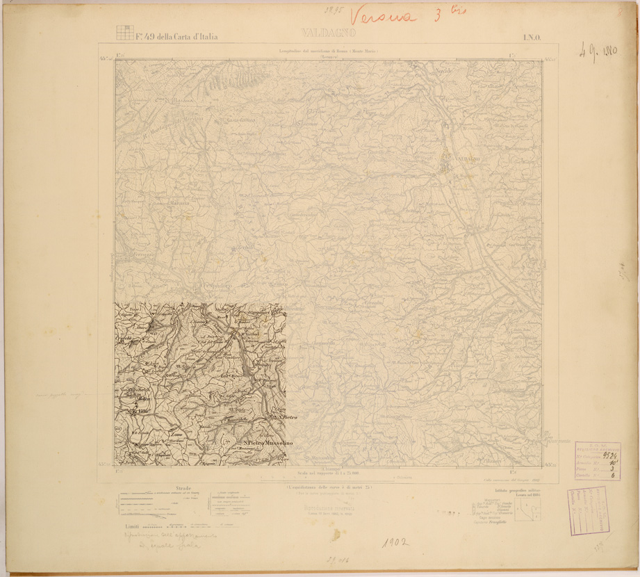 (N:28050) VERONA 3 BIS (SE001802) Carte e stampe antiche: riproduzione a colori su carta (formato A1)