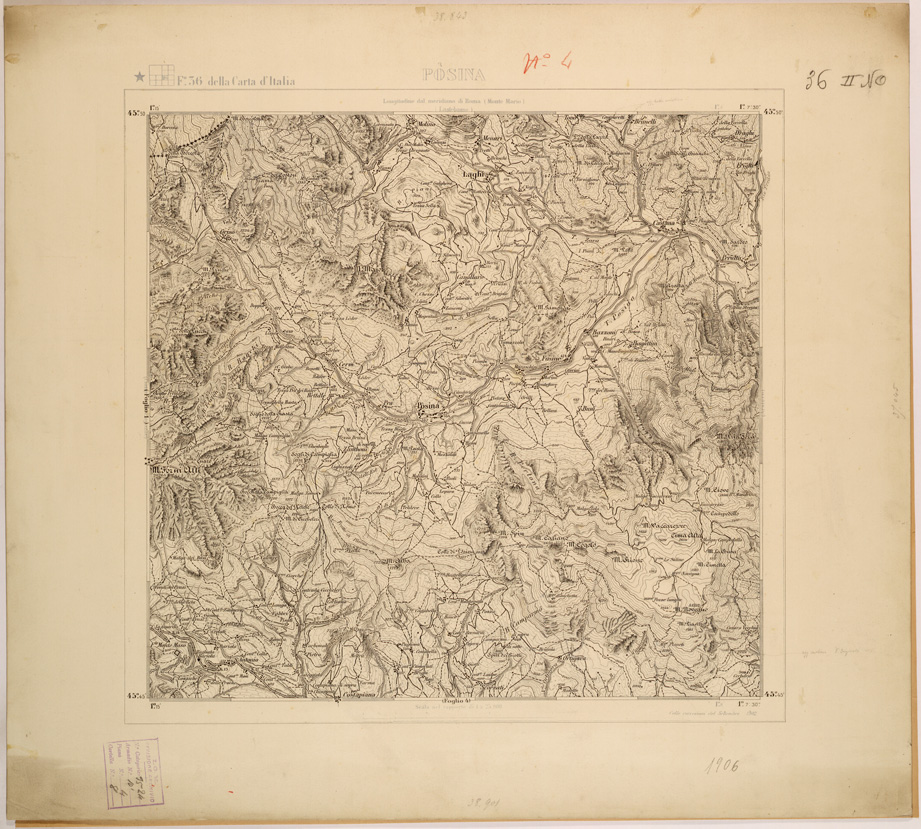 (N:28064) VAL D'ASTICO E VAL D'ASSA 4 (SE001816) Carte e stampe antiche: riproduzione a colori su carta (formato A1)