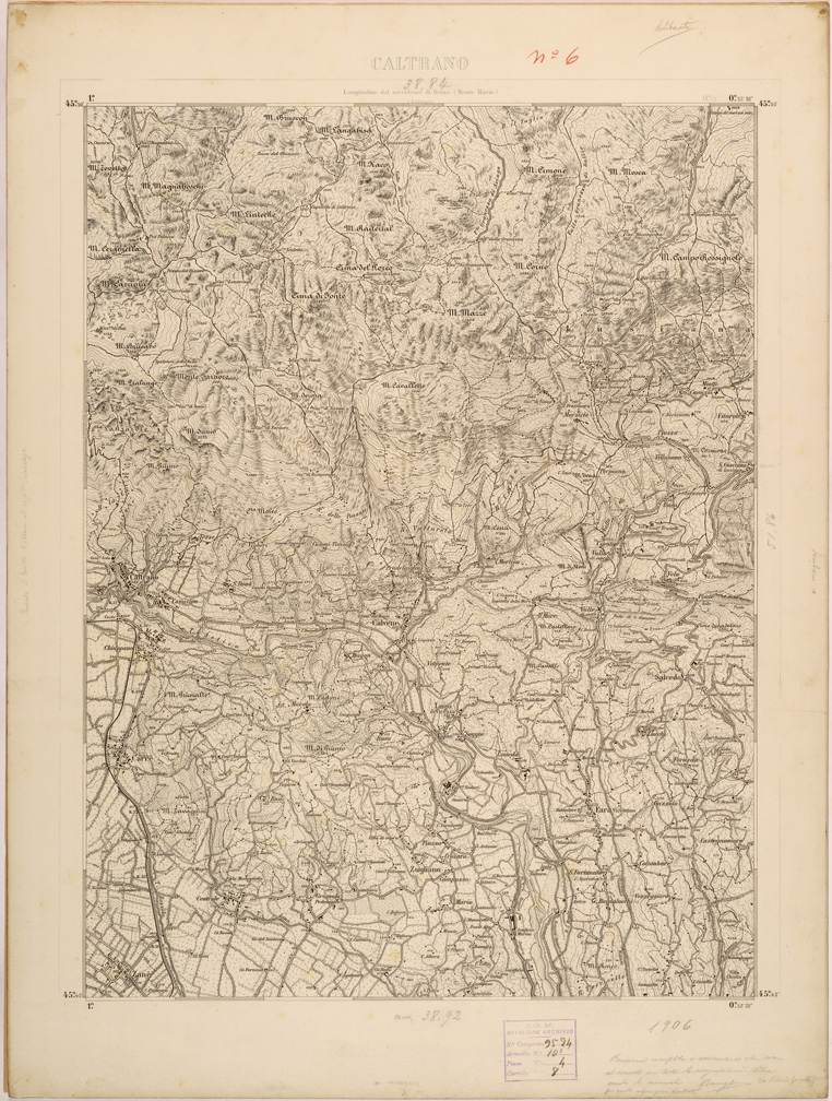 (N:28066) VAL D'ASTICO E VAL D'ASSA 6 (SE001818) Carte e stampe antiche: riproduzione a colori su carta (formato A1)