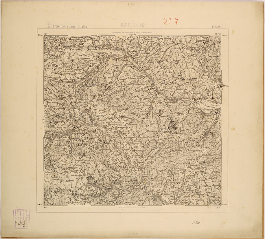 (N:28067) VAL D'ASTICO E VAL D'ASSA 7 (SE001819) Carte e stampe antiche: riproduzione a colori su carta (formato A1)