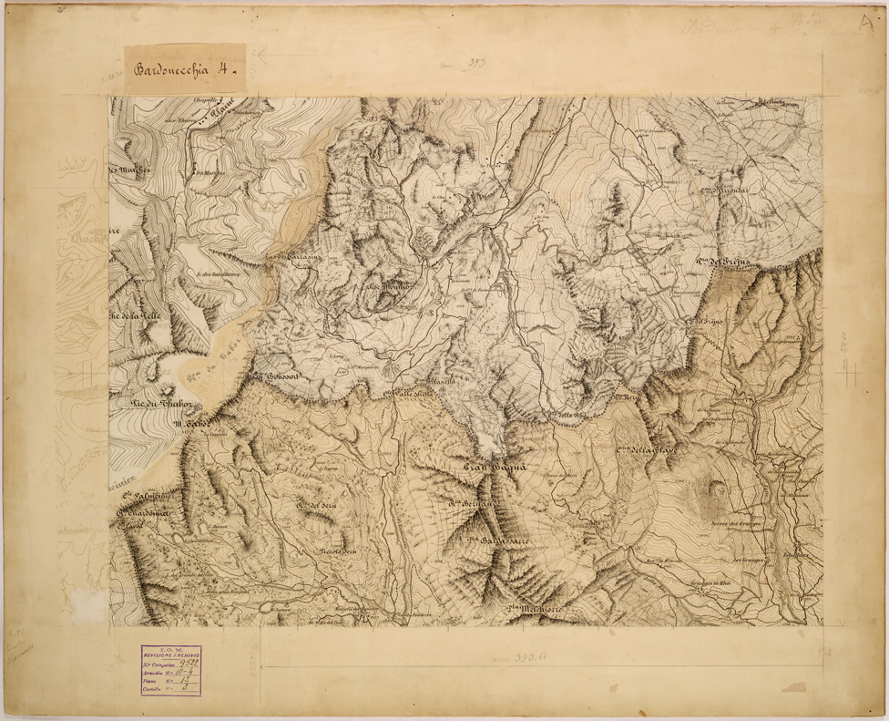 (N:28069) BARDONECCHIA - 4 A. (SE001821) Carte e stampe antiche: riproduzione a colori su carta (formato A1)