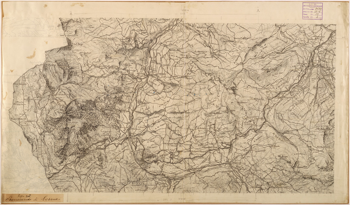 (N:28078) CESANA - FOGLIO 2. (SE001830) Carte e stampe antiche: riproduzione a colori su carta (formato A1)