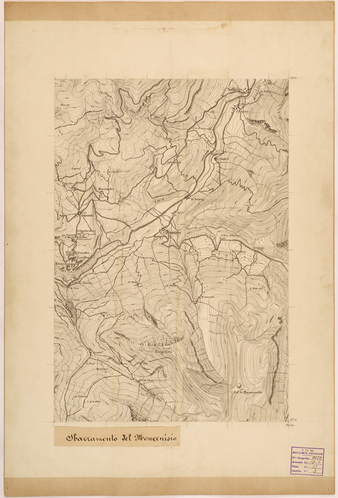 (N:28090) SBARRAMENTO DEL MONCENISIO - D. (SE001842) Carte e stampe antiche: riproduzione a colori su carta (formato A1)