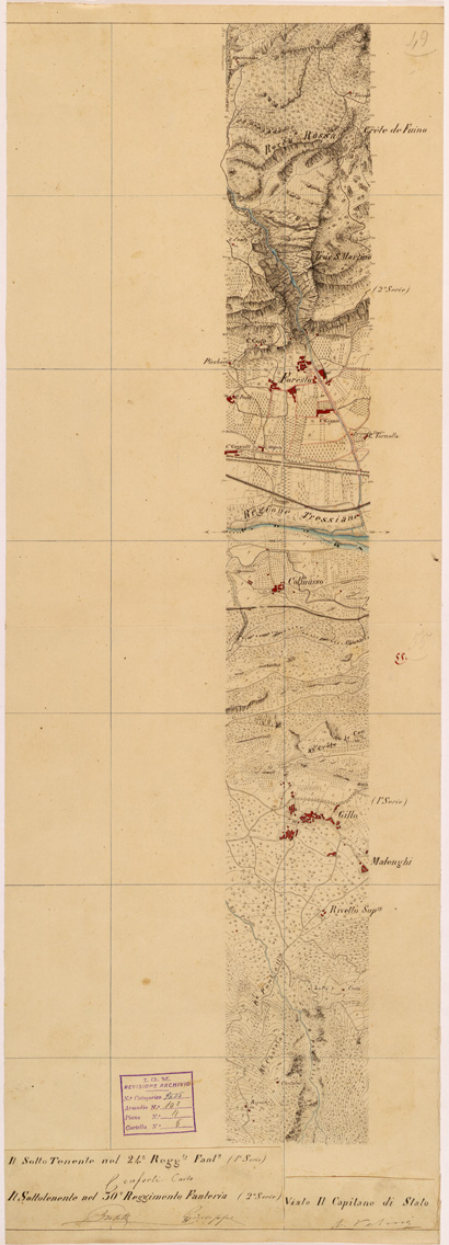 (N:28309) VALLE DORIA ( MONCENISIO - NOVALESA - VALLETTE - PELVO ) - FOGLIO 49 - 55 (SE001969) Carte e stampe antiche: riproduzione a colori su carta (formato A1)