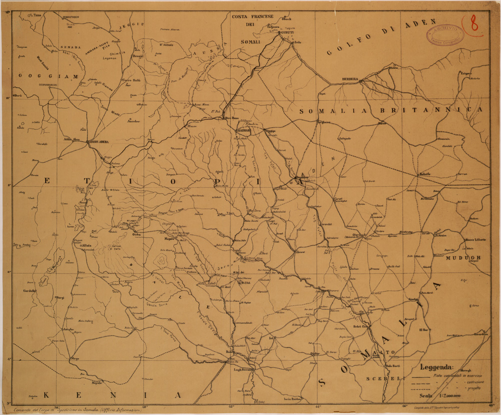 (N:28219) ETIOPIA (SE002083) Carte e stampe antiche: riproduzione a colori su carta (formato A1)