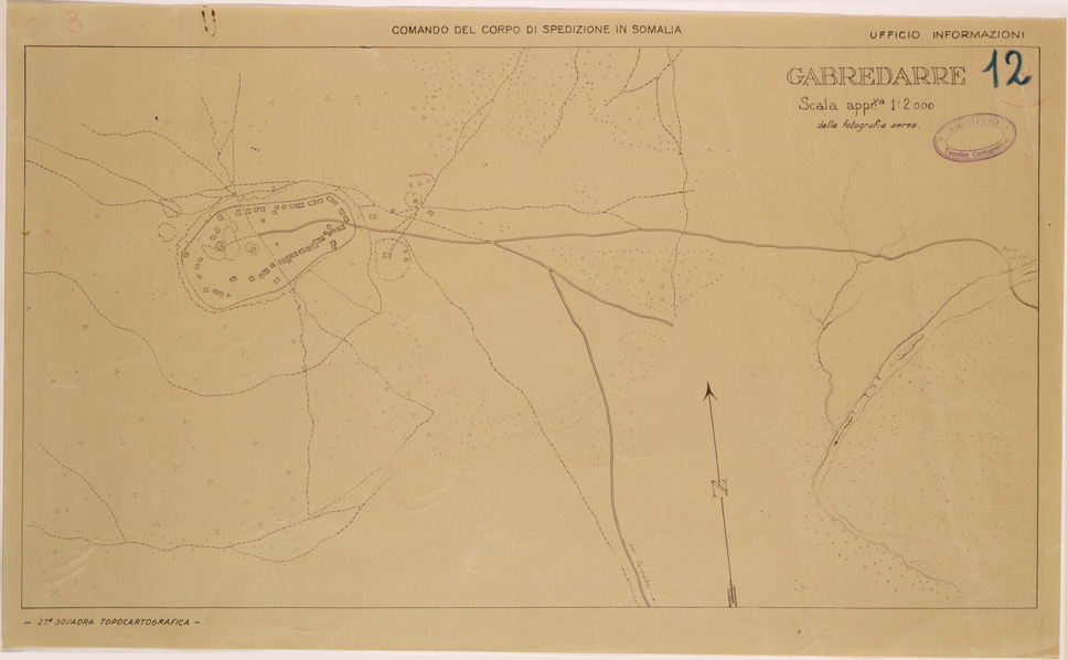 (N:28223) PIANTA DI GABREDARRE (SE002088) Carte e stampe antiche: riproduzione a colori su carta (formato A1)