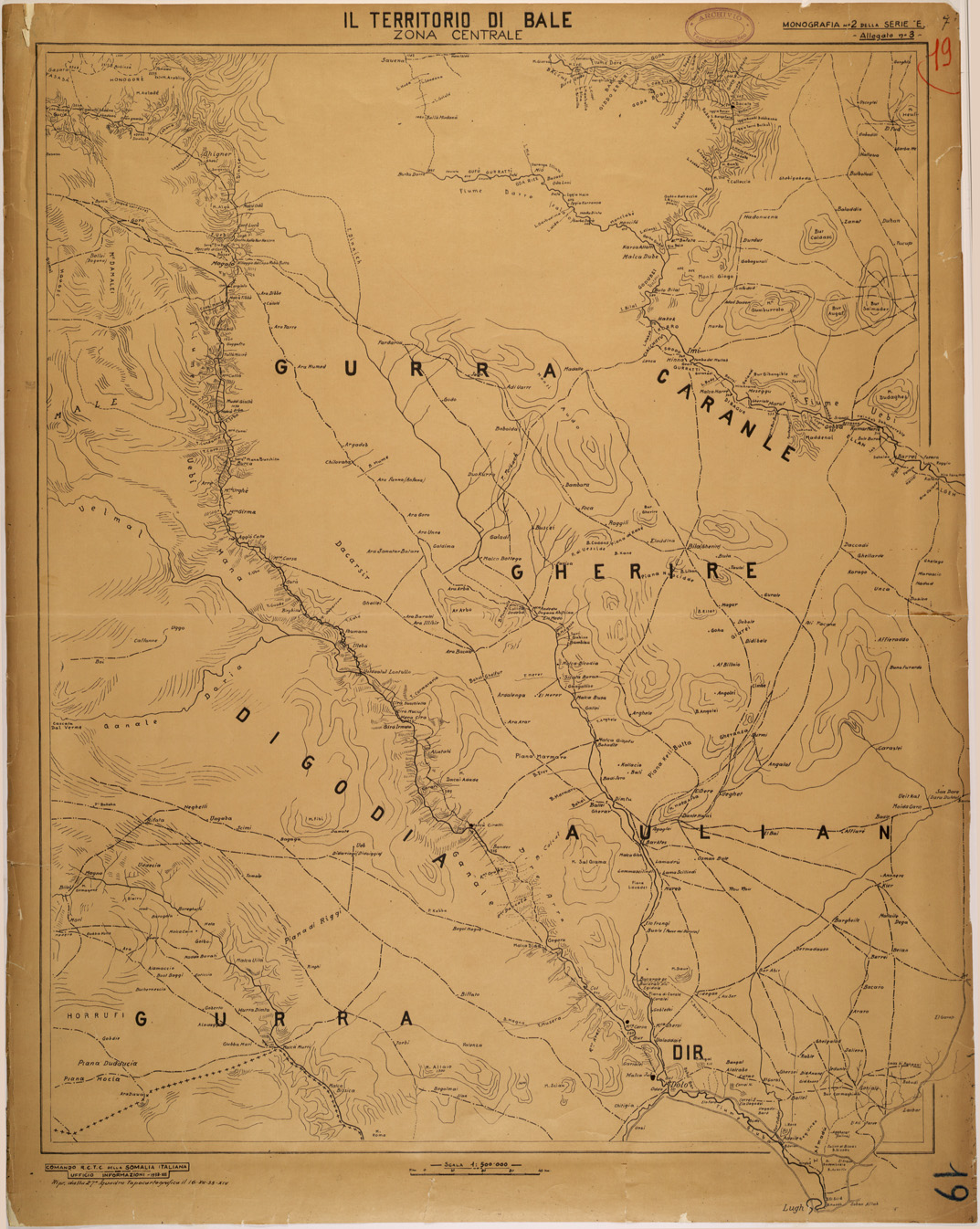 (N:28252) IL TERRITORIO DI BALE - ZONA CENTRALE (SE002096) Carte e stampe antiche: riproduzione a colori su carta (formato A1)