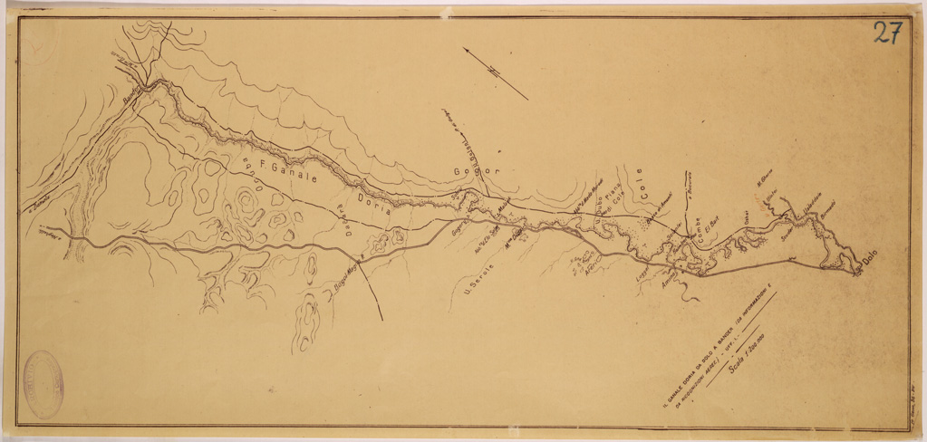 (N:28263) IL GANALE DORIA DA DOLO A BANDER (SE002104) Carte e stampe antiche: riproduzione a colori su carta (formato A1)