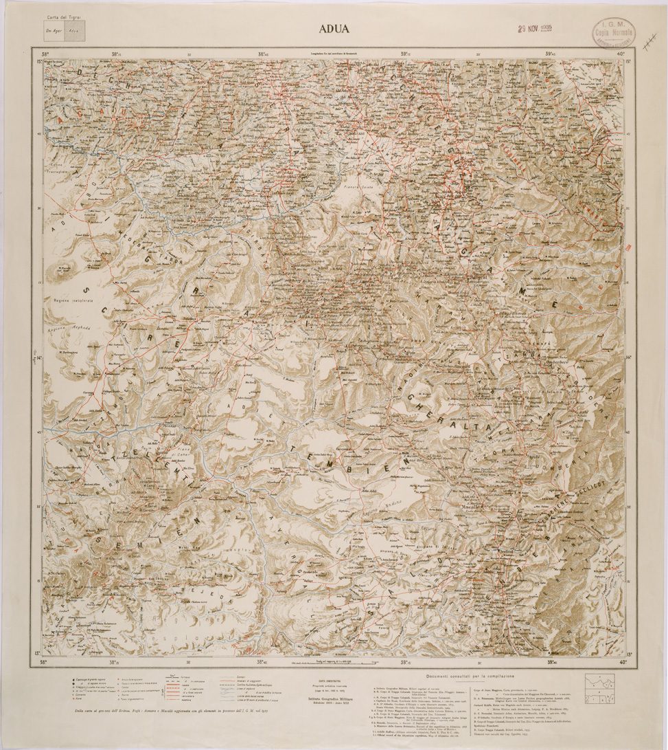 (N:28396) TIGRAI - ADUA (SE002205) Carte e stampe antiche: riproduzione a colori su carta (formato A1)