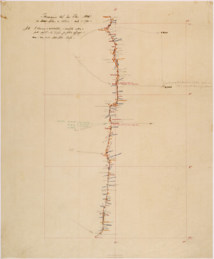 (N:28444) ITINERARIO MAREB ADDIS ABEBA - FOGLIO 3 (SE002242) Carte e stampe antiche: riproduzione a colori su carta (formato A1)
