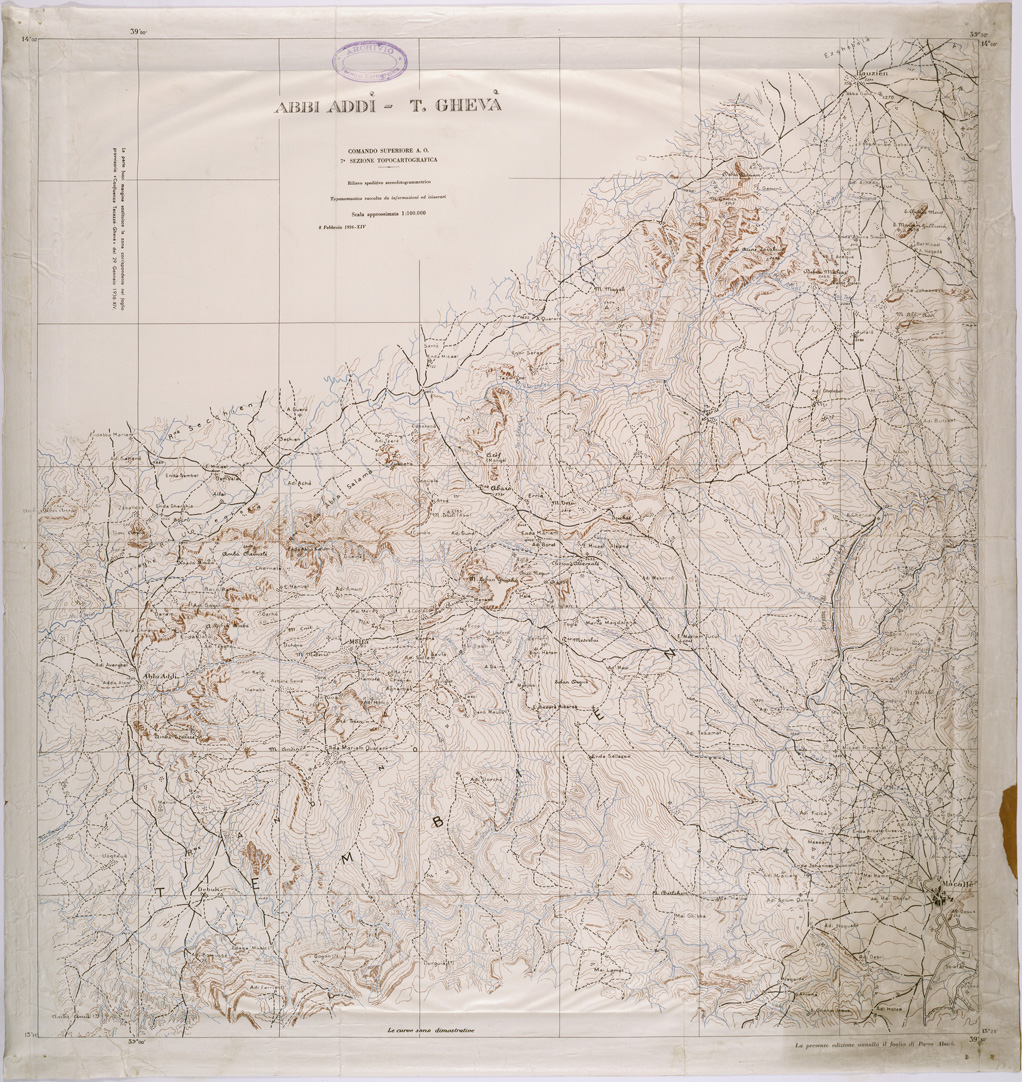 (N:28493) ABBI ADDI' - T. GHEVA' (SE002274) Carte e stampe antiche: riproduzione a colori su carta (formato A1)