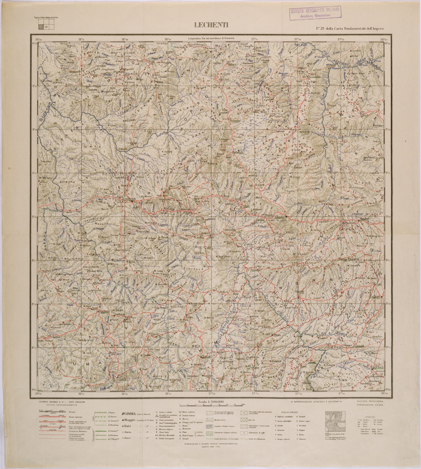 (N:28519) LICHENTI. (SE002280) Carte e stampe antiche: riproduzione a colori su carta (formato A1)
