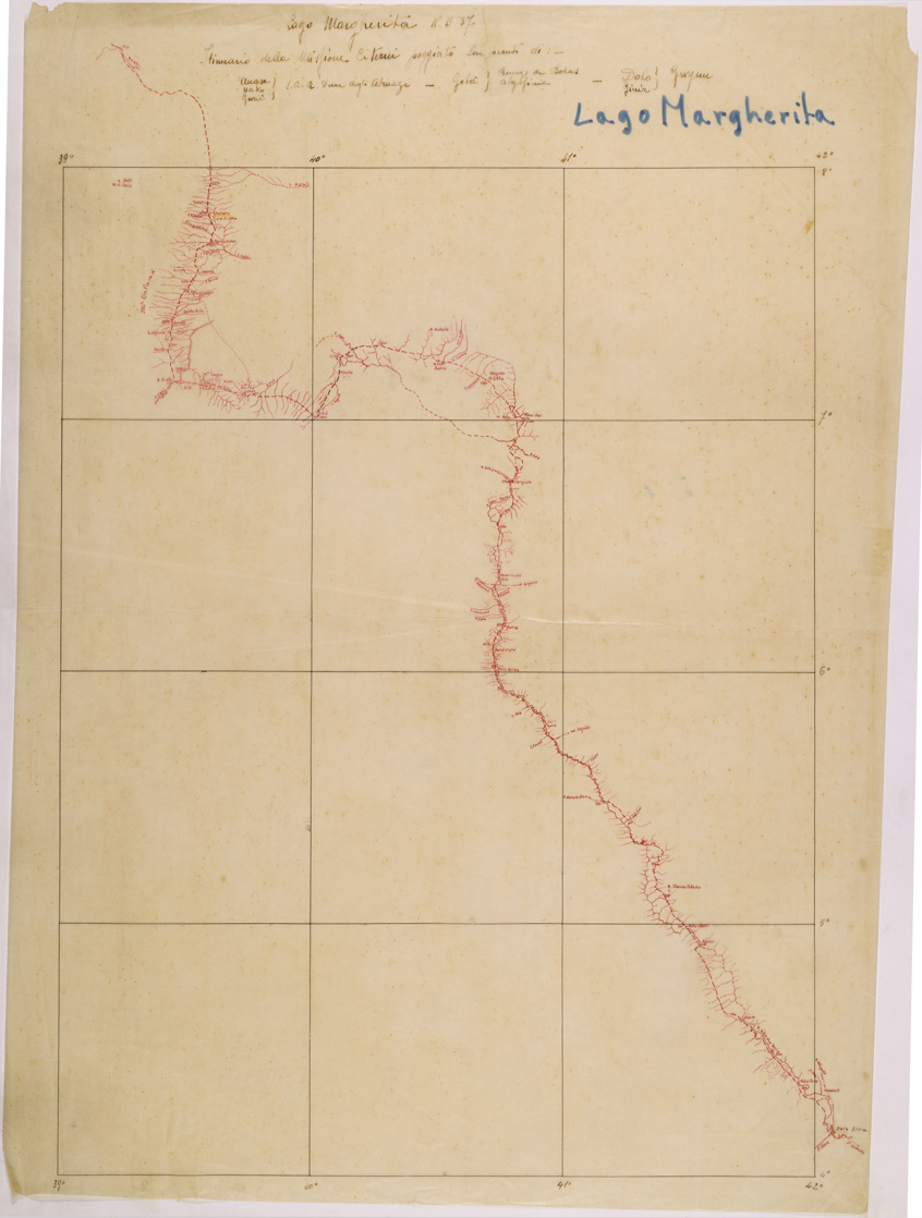 (N:28768) ITINERARIO DELLA MISSIONE CITERNI POGGIATO SUI PUNTI DI ANASA KAKO GURIE' GOBA' DOLO GINIR (LAGO MARGHERITA) (SE002466) Carte e stampe antiche: riproduzione a colori su carta (formato A1)