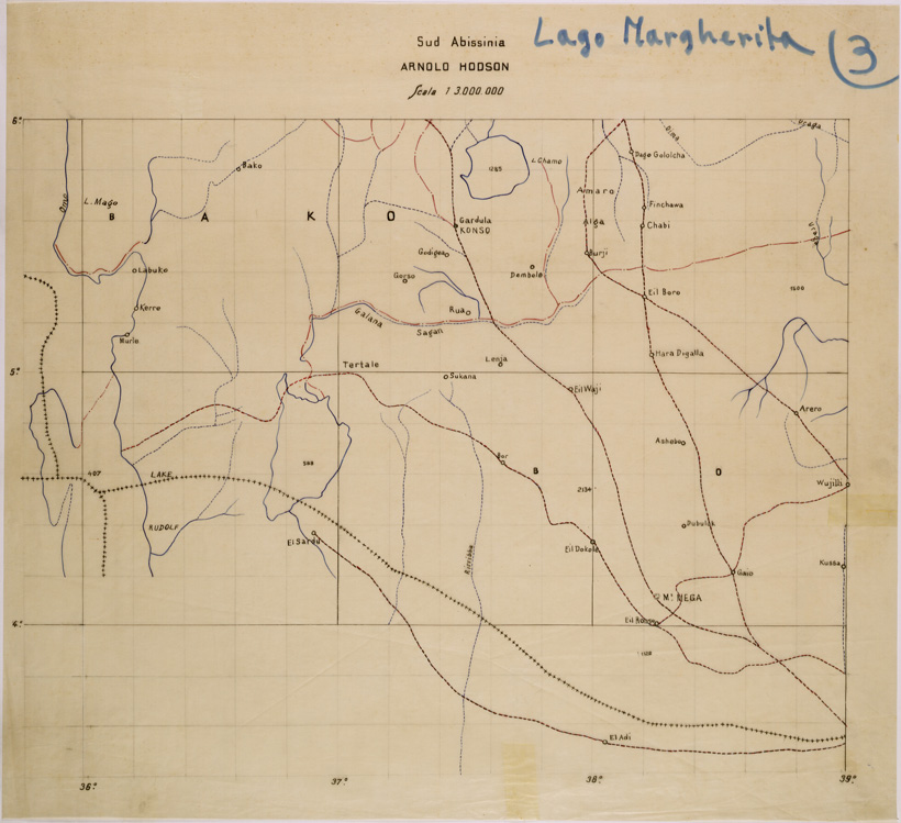 (N:28783) SUD ABISSINIA ( ARNOLD HODSON ) LUCIDO 3 (SE002475) Carte e stampe antiche: riproduzione a colori su carta (formato A1)
