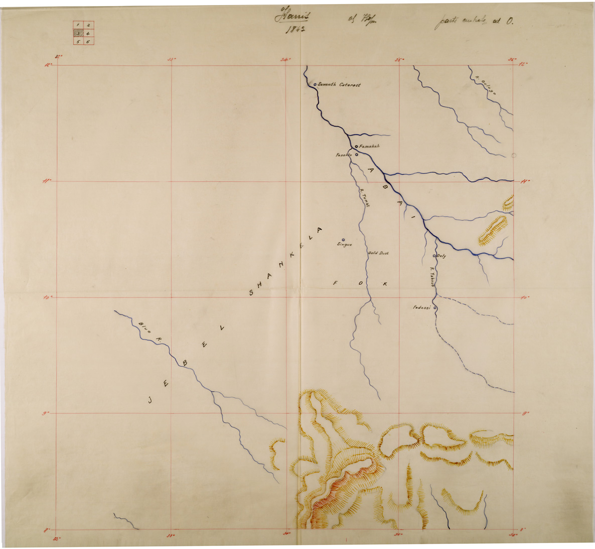 (N:28617) ETIOPIA - HARRIS LUCIDO 3. (SE002513) Carte e stampe antiche: riproduzione a colori su carta (formato A1)