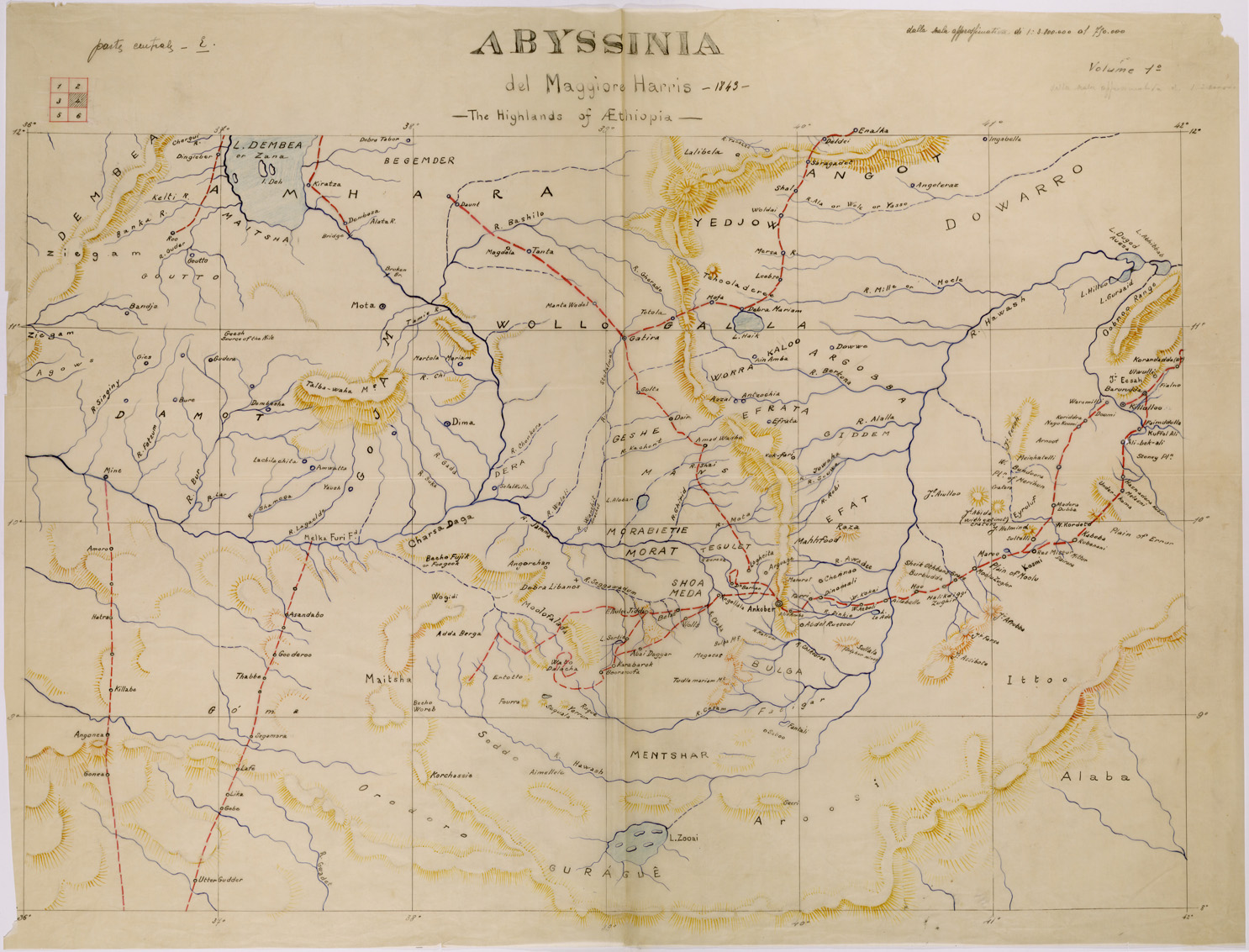 (N:28618) ETIOPIA - HARRIS LUCIDO 4 ABISSINIA. (SE002514) Carte e stampe antiche: riproduzione a colori su carta (formato A1)