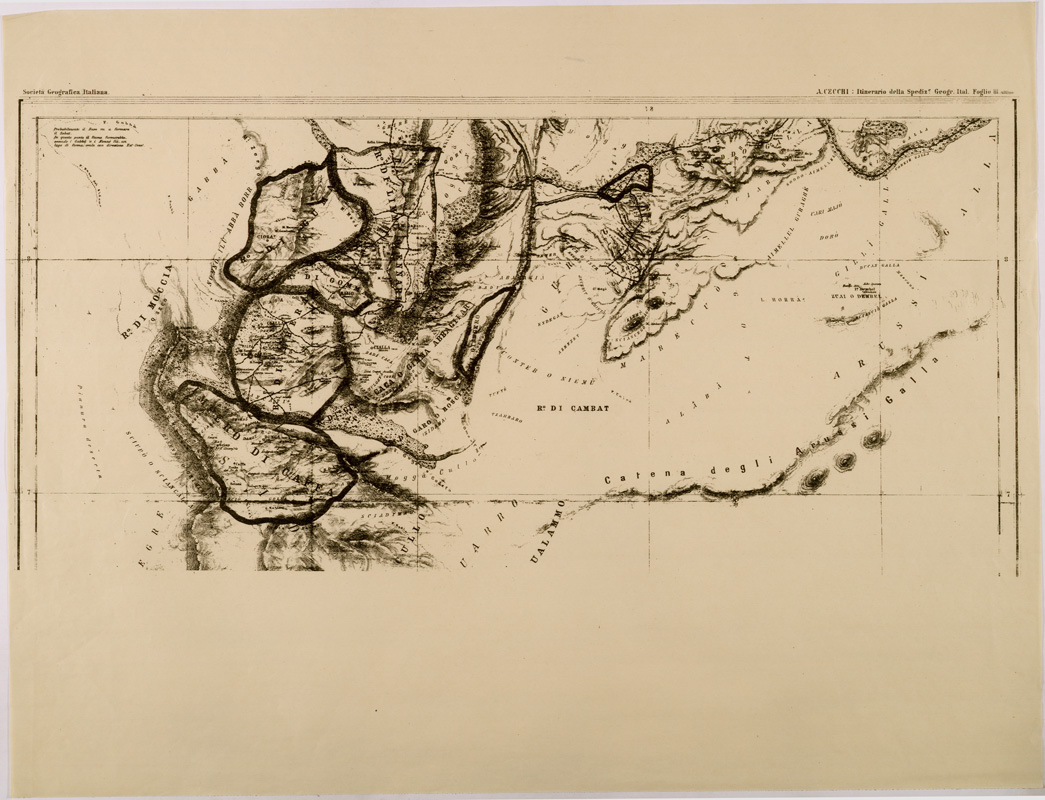 (N:28634) ITINERARI DELLA SPEDIZIONE GEOGRAFICA ITALIANA - FOGLIO 4 III. (SE002531) Carte e stampe antiche: riproduzione a colori su carta (formato A1)