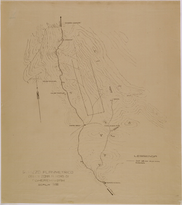 (N:28650) SCHIZZO PLANIMETRICO DELLA ZONA A NORD DI AGHEREMARIAM. (SE002540) Carte e stampe antiche: riproduzione a colori su carta (formato A1)