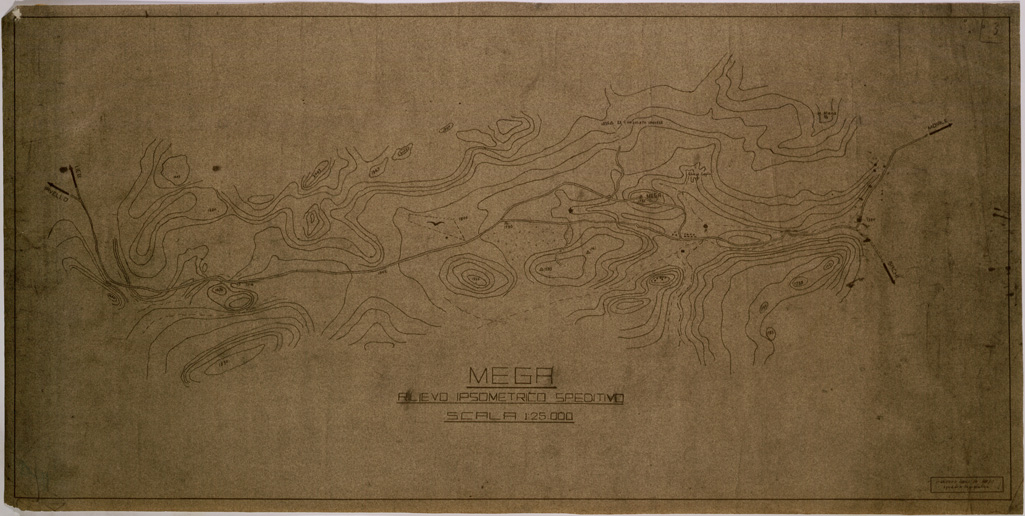 (N:28655) MEGA RILIEVO IPSOMETRICO SPEDITIVO. (SE002542) Carte e stampe antiche: riproduzione a colori su carta (formato A1)