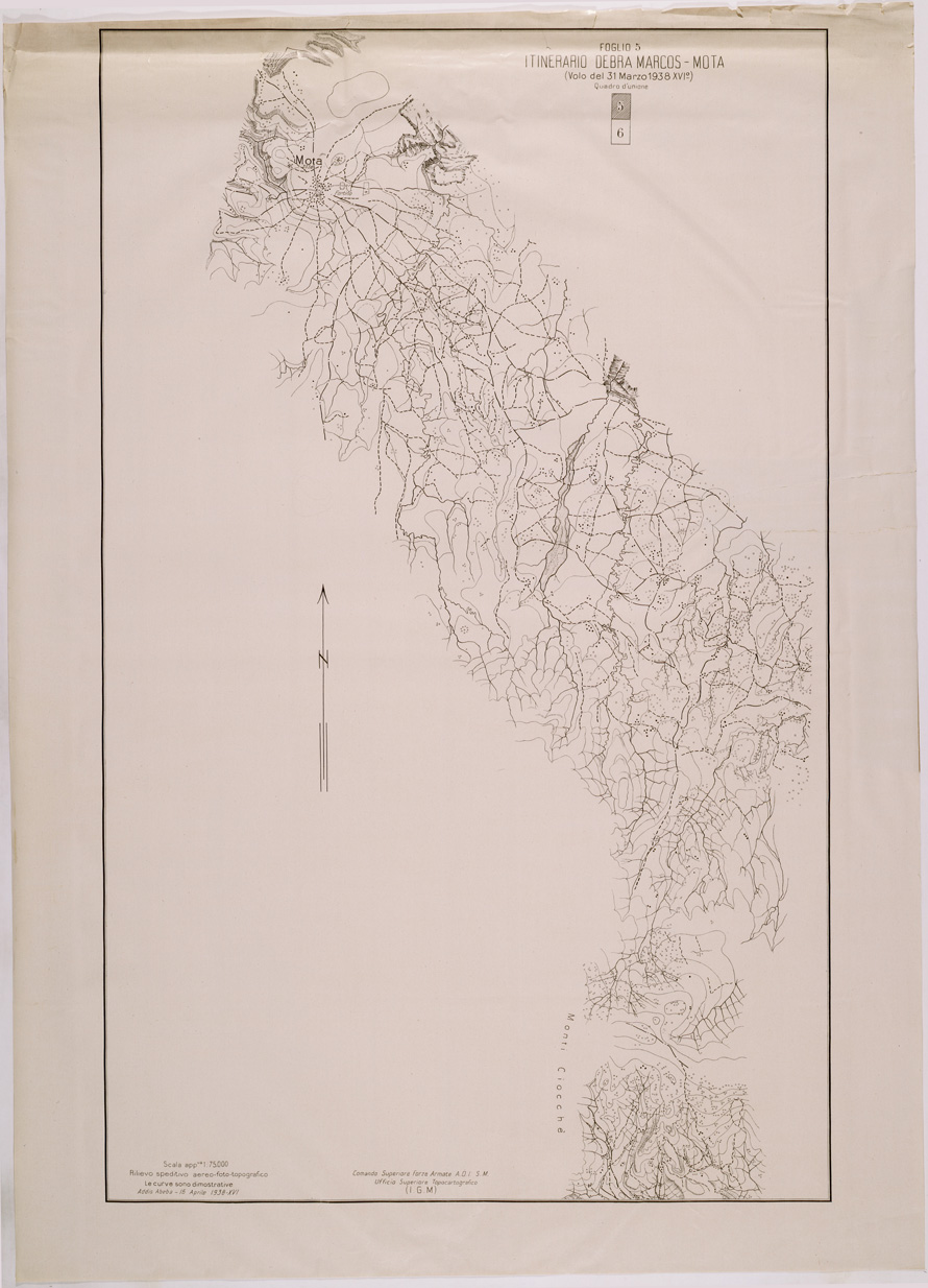 (N:28690) ITINERARIO DEBRAMARCOS - MOTA - FOGLIO 5. (SE002572) Carte e stampe antiche: riproduzione a colori su carta (formato A1)