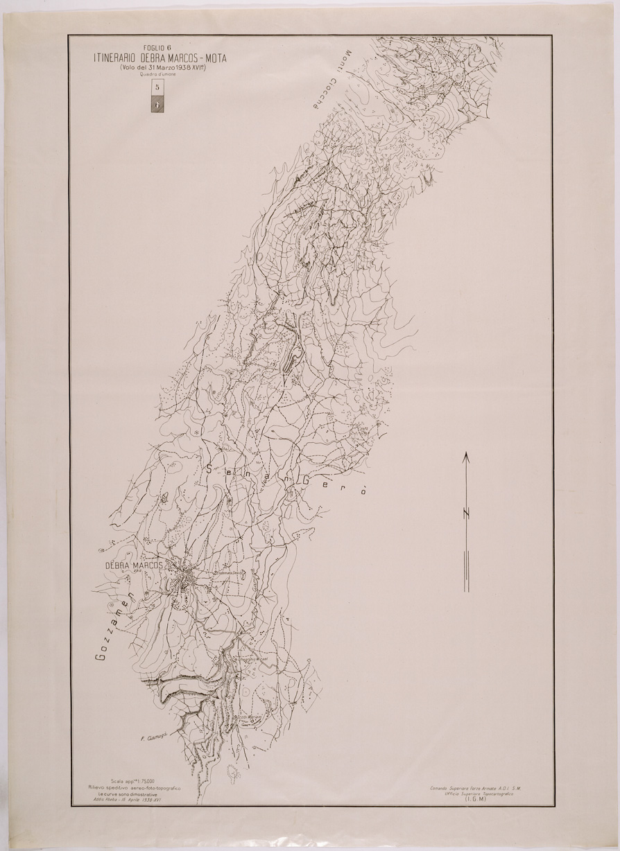 (N:28691) ITINERARIO DEBRA - MOTA - FOGLIO 6. (SE002573) Carte e stampe antiche: riproduzione a colori su carta (formato A1)