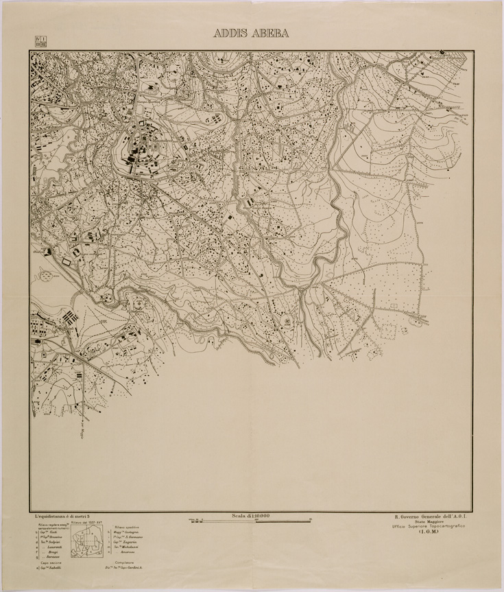 (N:28702) ADDIS ABEBA - FOGLIO 2. (SE002582) Carte e stampe antiche: riproduzione a colori su carta (formato A1)
