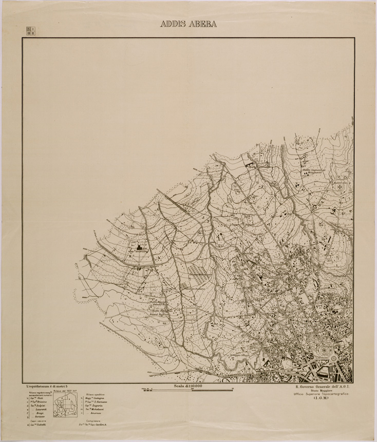 (N:28704) ADDIS ABEBA - FOGLIO 4. (SE002584) Carte e stampe antiche: riproduzione a colori su carta (formato A1)
