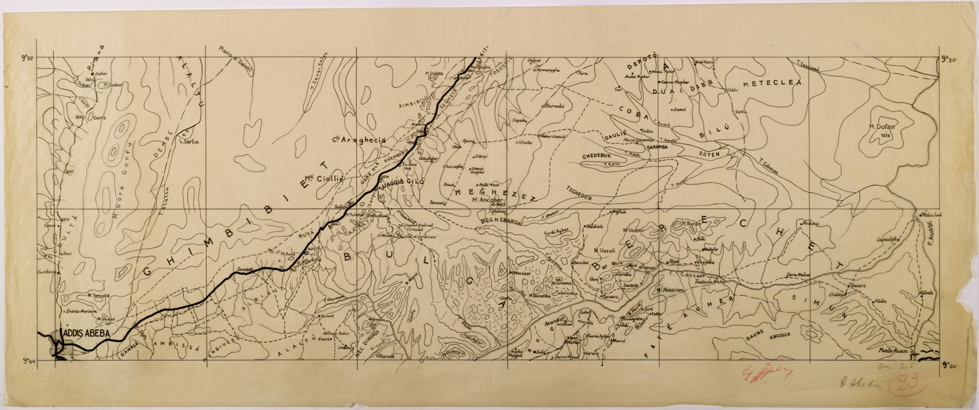 (N:28729) ZONA A EST DI ADDIS ABEBA - LUCIDO 1. (SE002601) Carte e stampe antiche: riproduzione a colori su carta (formato A1)