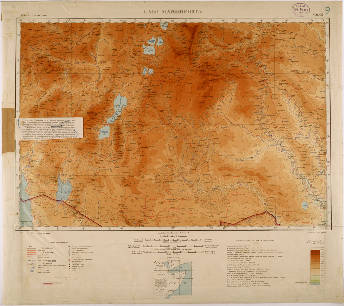 (N:28784) LAGO MARGHERITA. (SE002629) Carte e stampe antiche: riproduzione a colori su carta (formato A1)