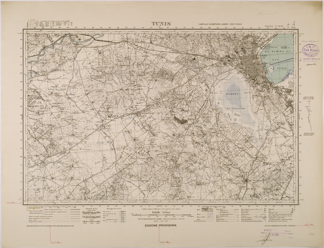 (N:28818) TUNIS. (SE002656) Carte e stampe antiche: riproduzione a colori su carta (formato A1)