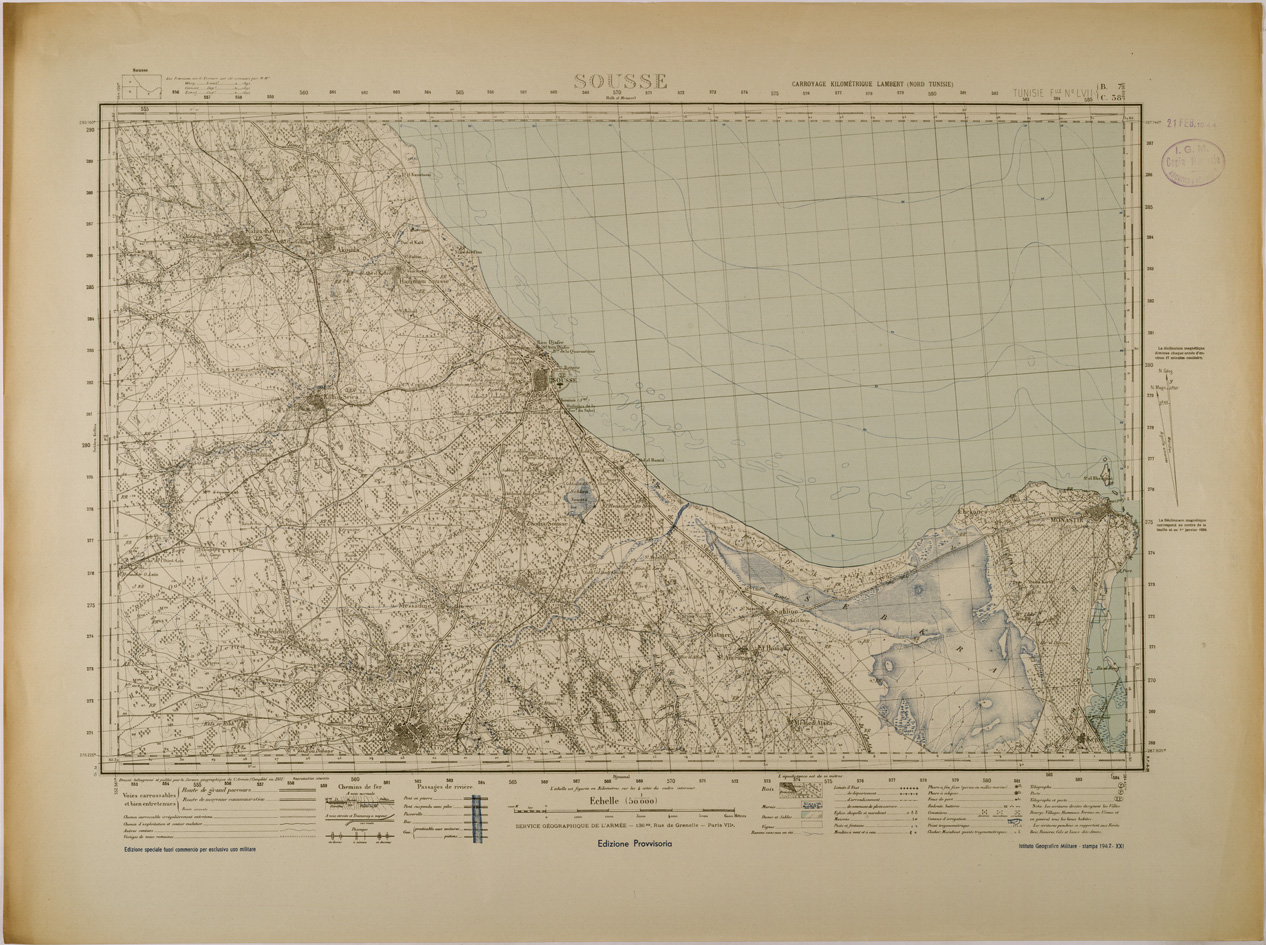 (N:28847) SOUSSE. (SE002677) Carte e stampe antiche: riproduzione a colori su carta (formato A1)