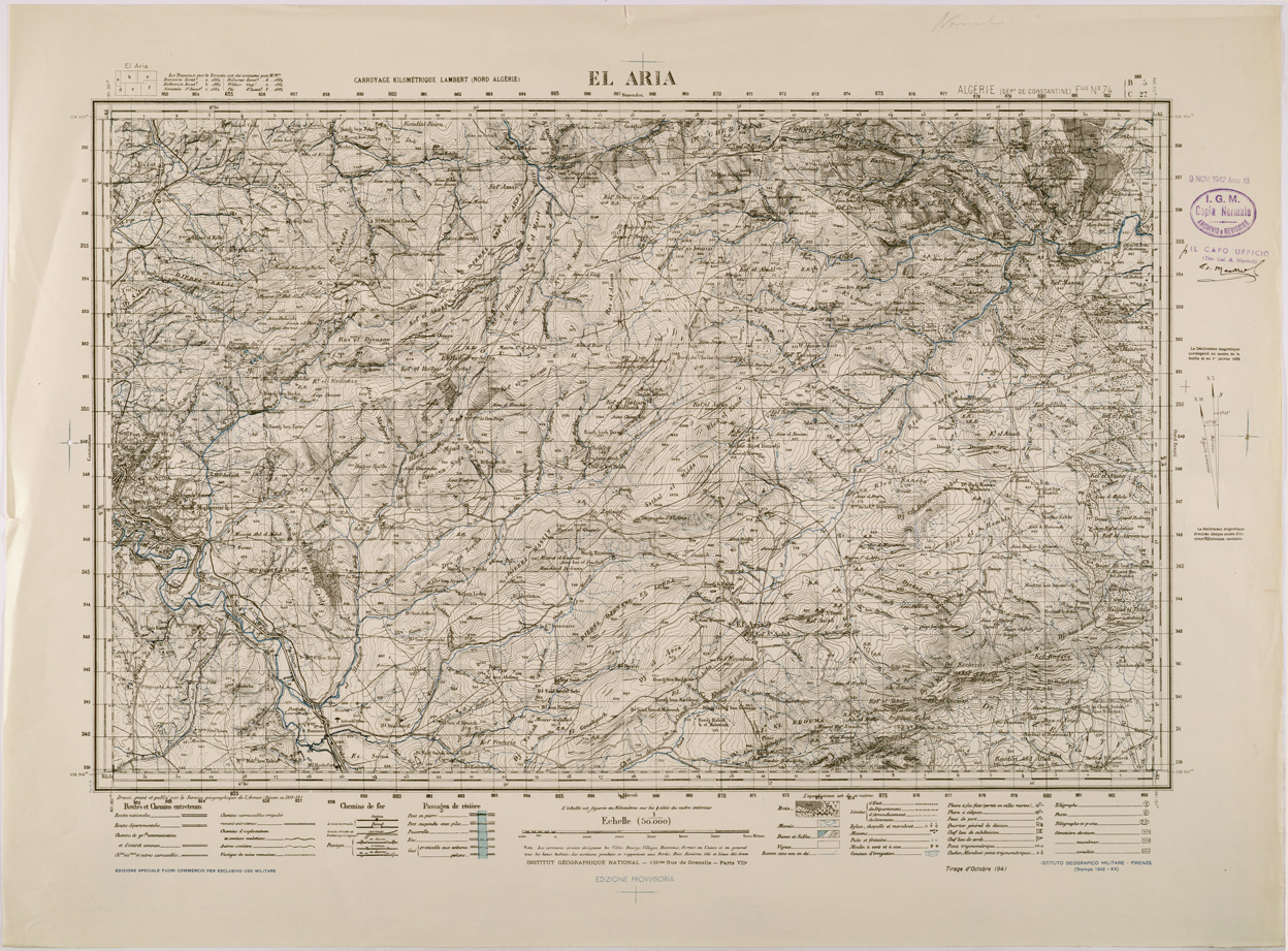(N:28937) EL ARIA FOGLIO 74 (SE002714) Carte e stampe antiche: riproduzione a colori su carta (formato A1)