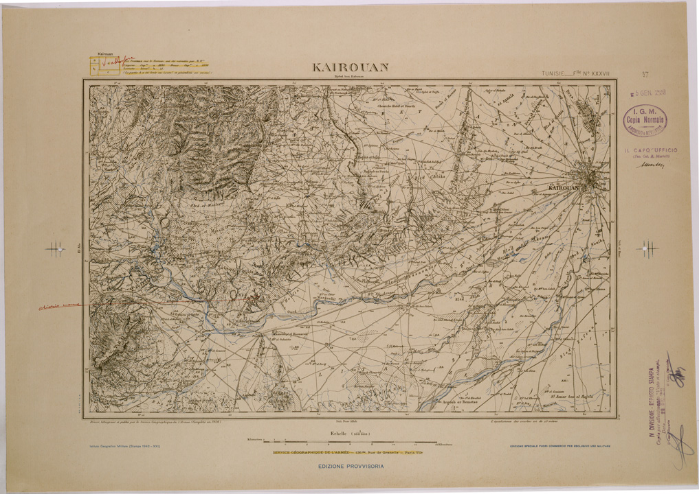 (N:28911) KAIROUAN - FOGLIO XXXVII. (SE002735) Carte e stampe antiche: riproduzione a colori su carta (formato A1)