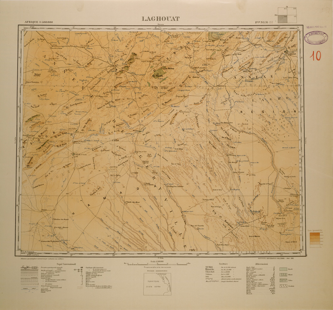 (N:29253) LAGHOUAT FOGLIO N I 31 SO (SE003041) Carte e stampe antiche: riproduzione a colori su carta (formato A1)
