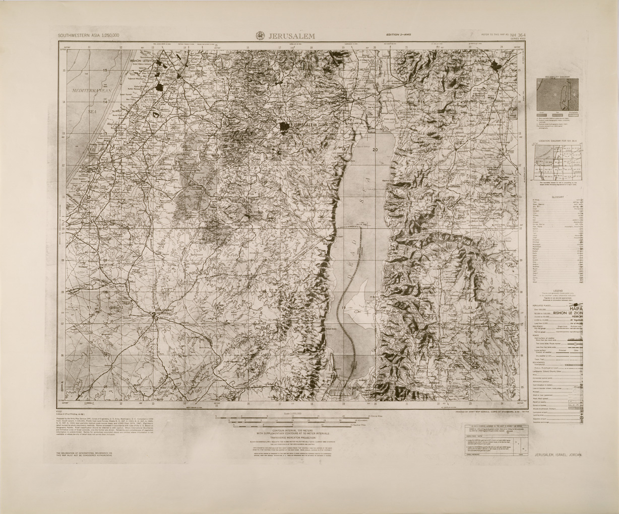 (N:29299) JERUSALEM. (SE003147) Carte e stampe antiche: riproduzione a colori su carta (formato A1)