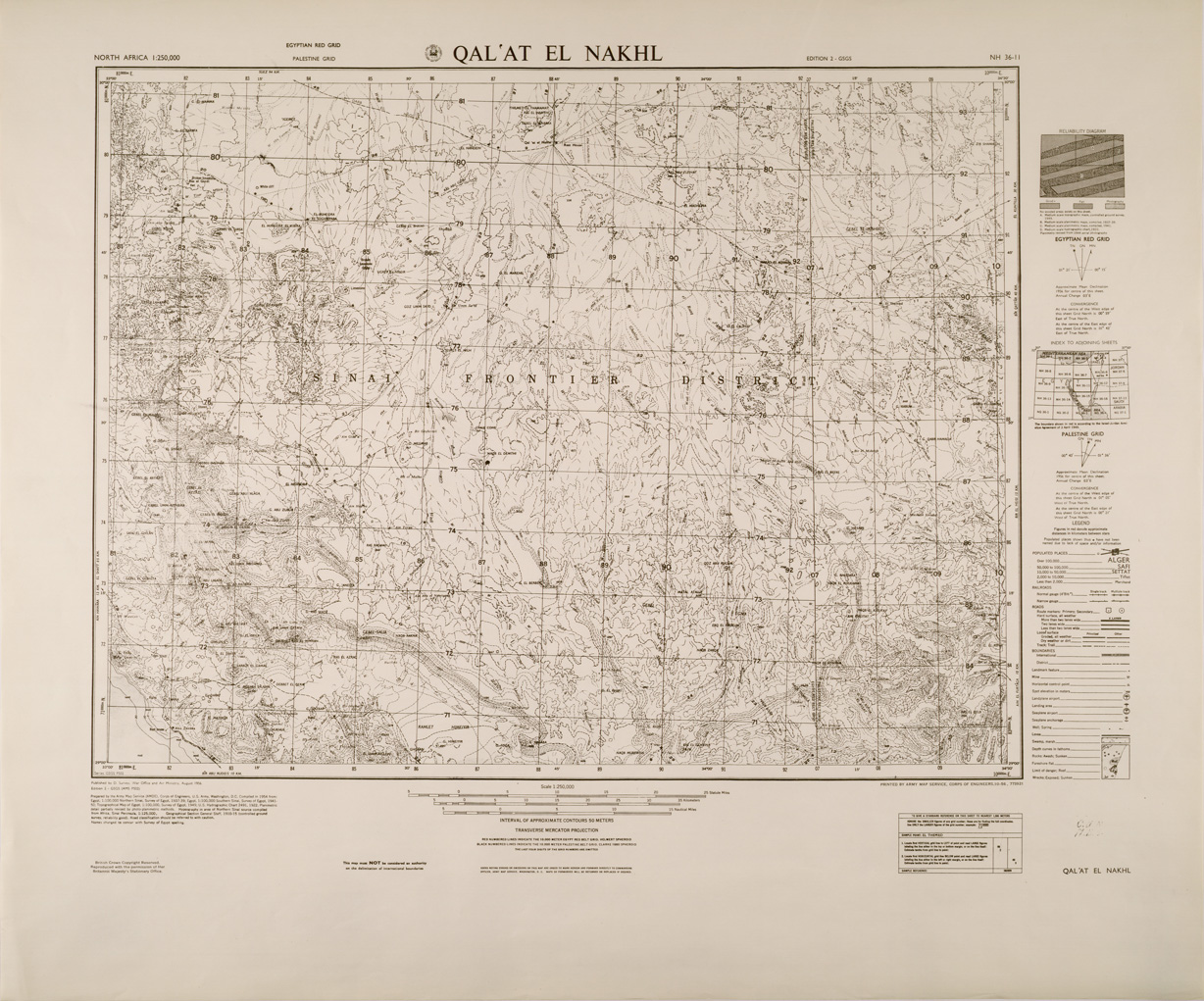 (N:29311) QAL'AT EL NAKHL. (SE003159) Carte e stampe antiche: riproduzione a colori su carta (formato A1)