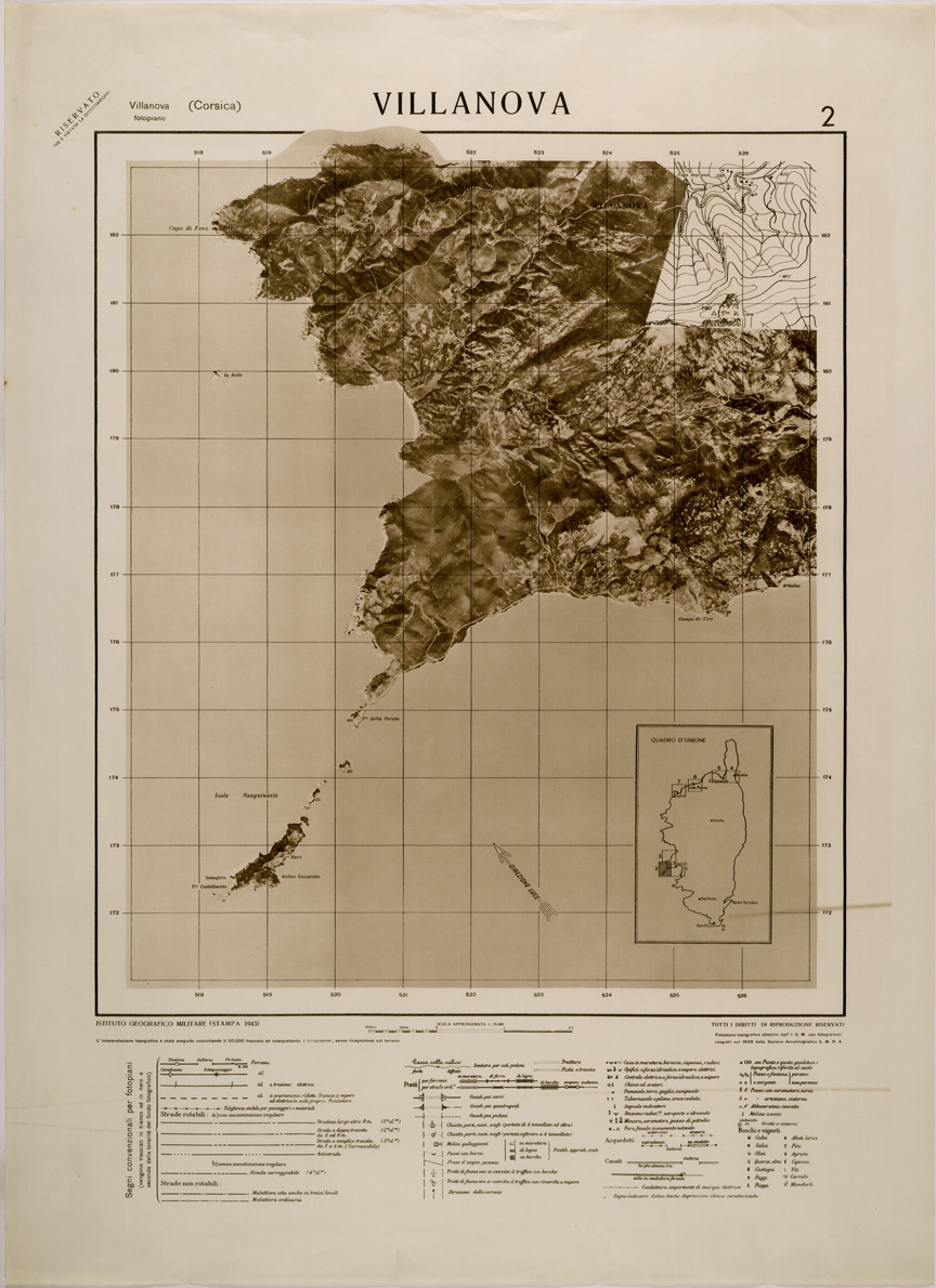 (N:29439) CORSICA - FOTOPIANI - FOGLIO 2 - VILLANOVA (SE003191) Carte e stampe antiche: riproduzione a colori su carta (formato A1)