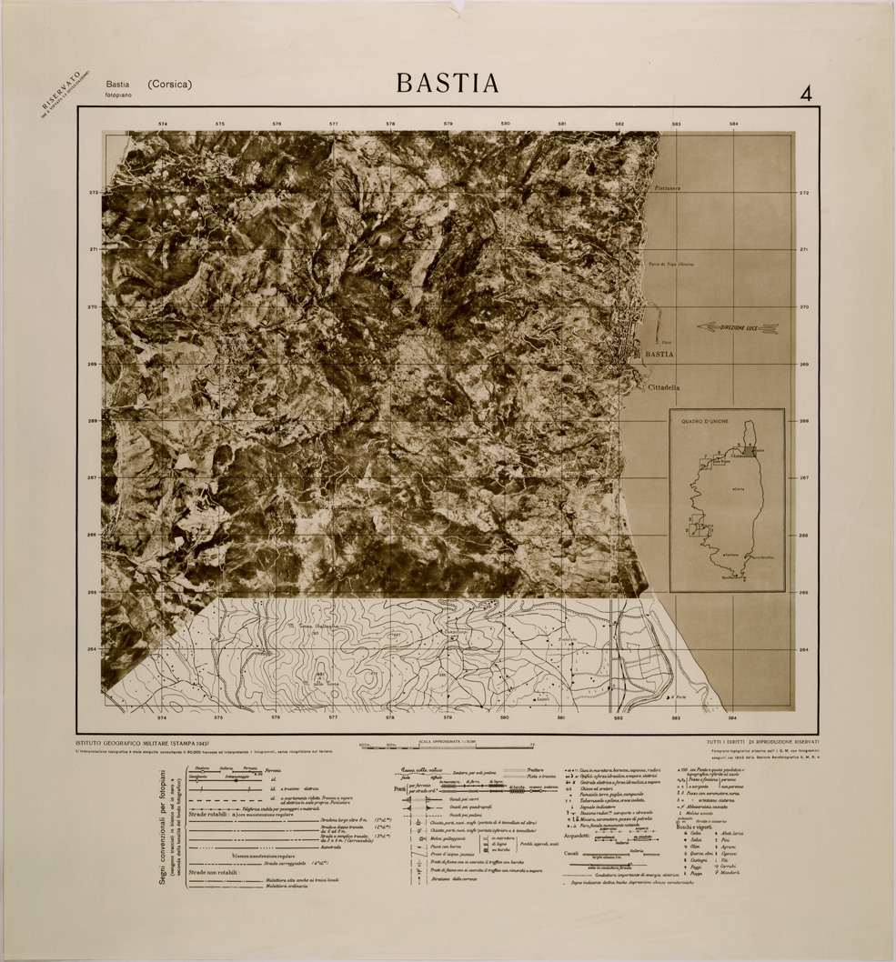 (N:29441) CORSICA - FOTOPIANI - FOGLIO 4 - BASTIA (SE003193) Carte e stampe antiche: riproduzione a colori su carta (formato A1)