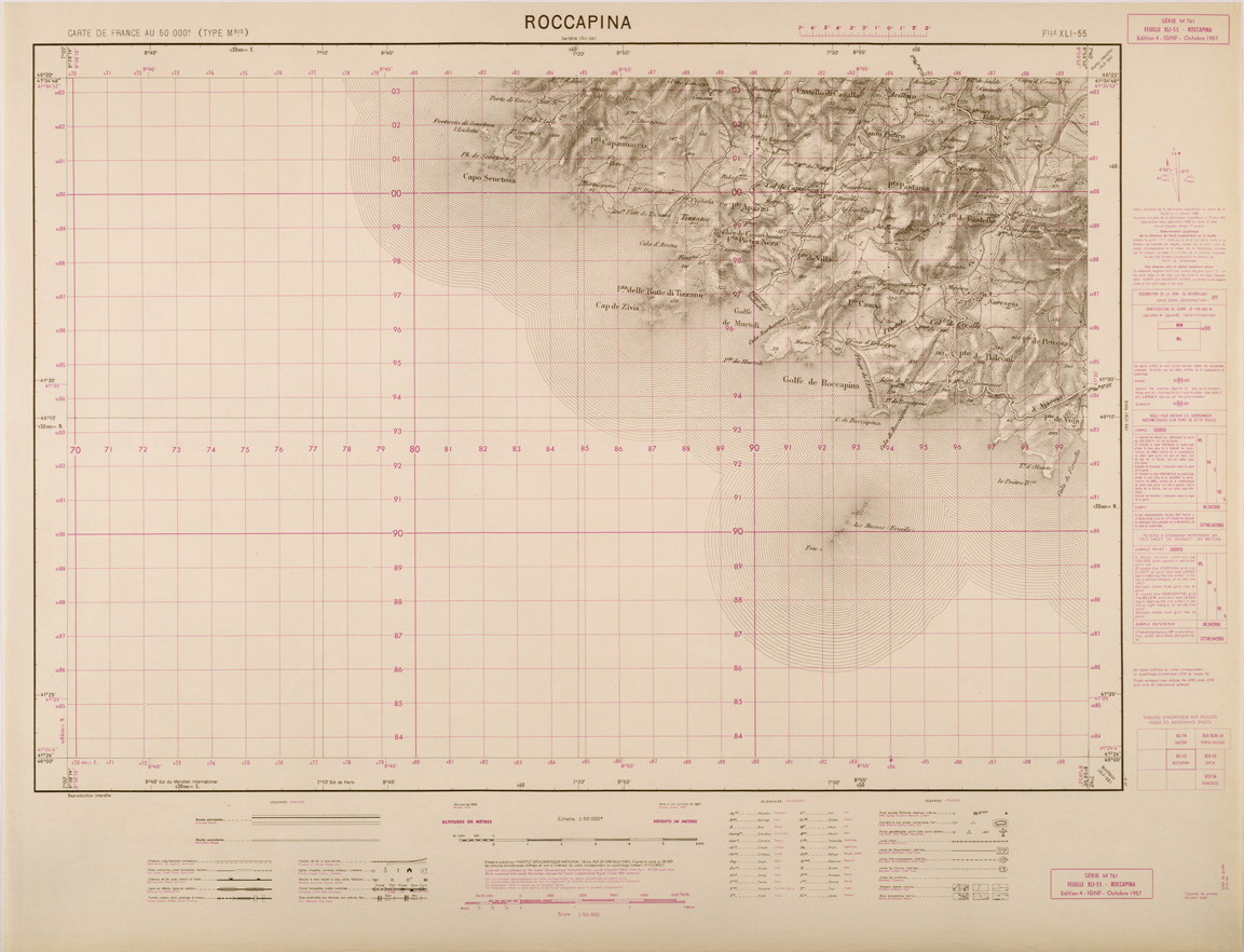 (N:29467) CARTE DE FRANCE - FOGLIO XLI - 55 - ROCCAPINA (SE003219) Carte e stampe antiche: riproduzione a colori su carta (formato A1)