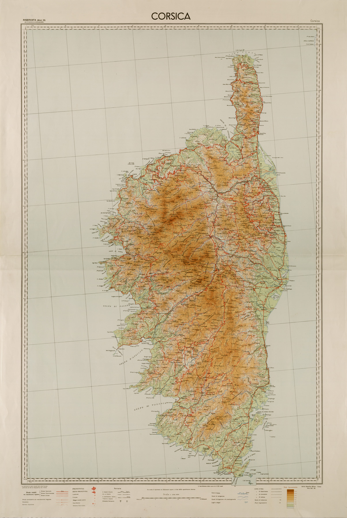 (N:29472) CORSICA (SE003226) Carte e stampe antiche: riproduzione a colori su carta (formato A1)