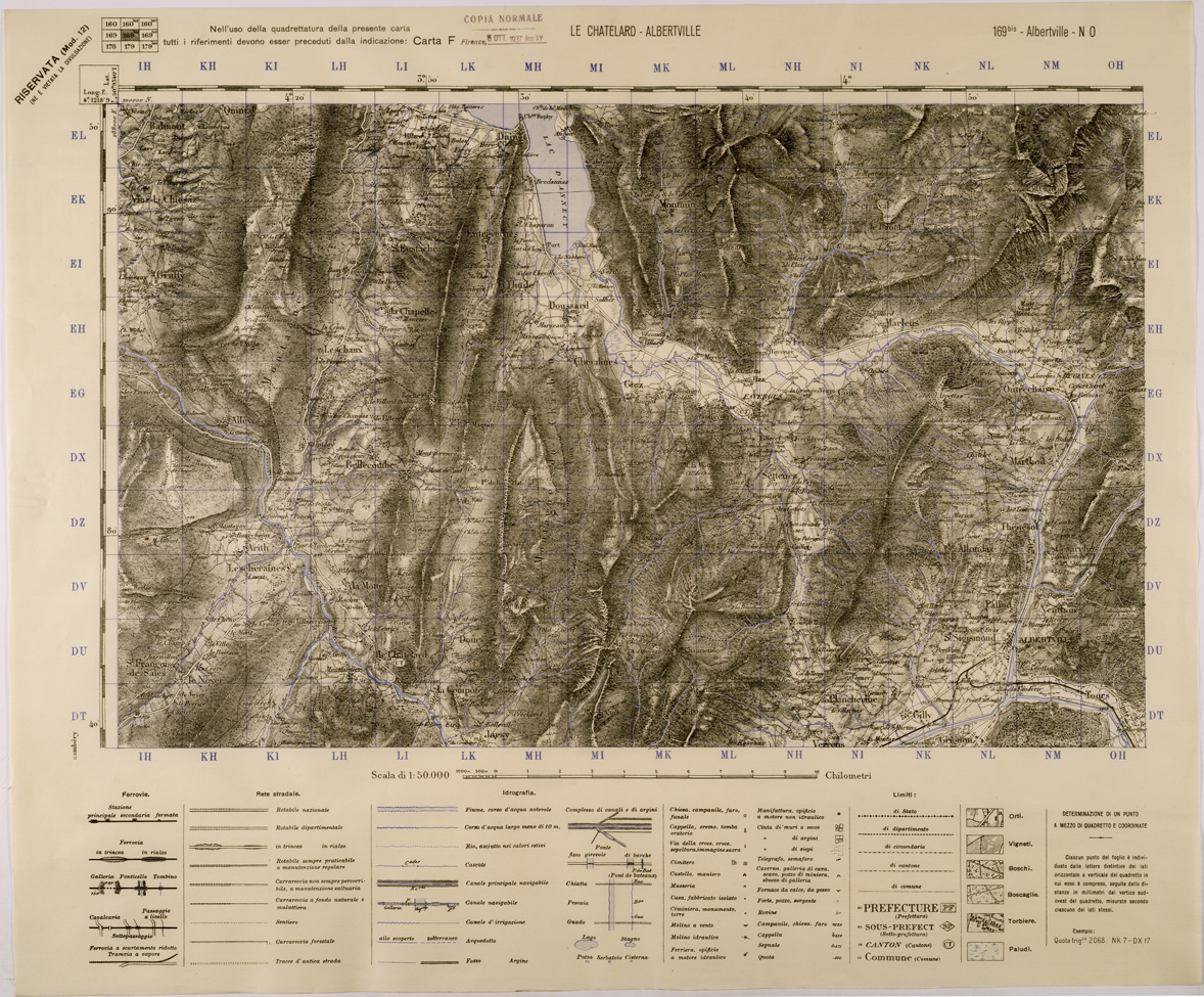 (N:29381) CHATELARD - ALBERTVILLE - FOGLIO 169 BIS N.O. (SE003241) Carte e stampe antiche: riproduzione a colori su carta (formato A1)