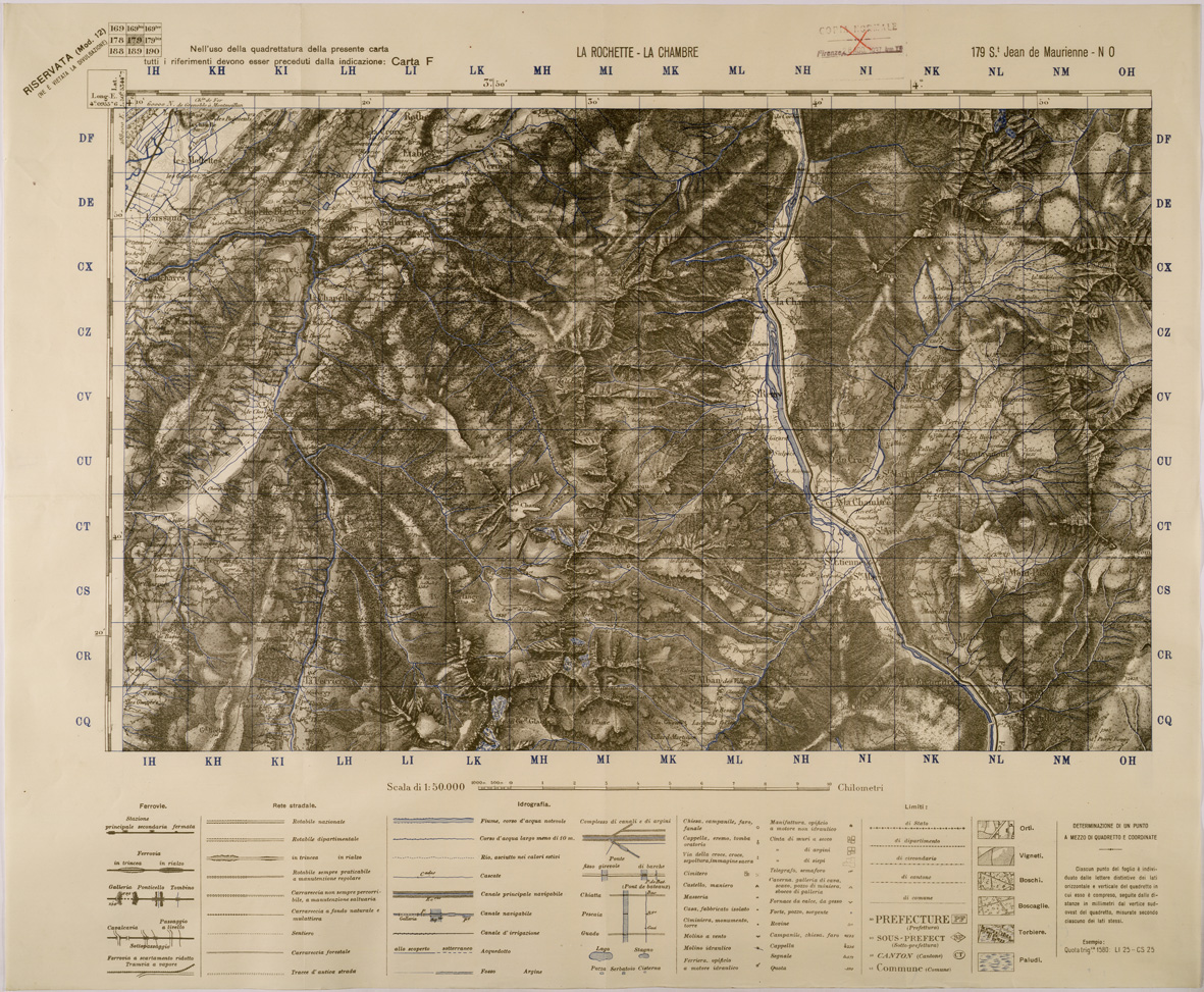 (N:29387) LA ROCHETTE - LA CHAMBRE - FOGLIO 179 N.O. (SE003247) Carte e stampe antiche: riproduzione a colori su carta (formato A1)