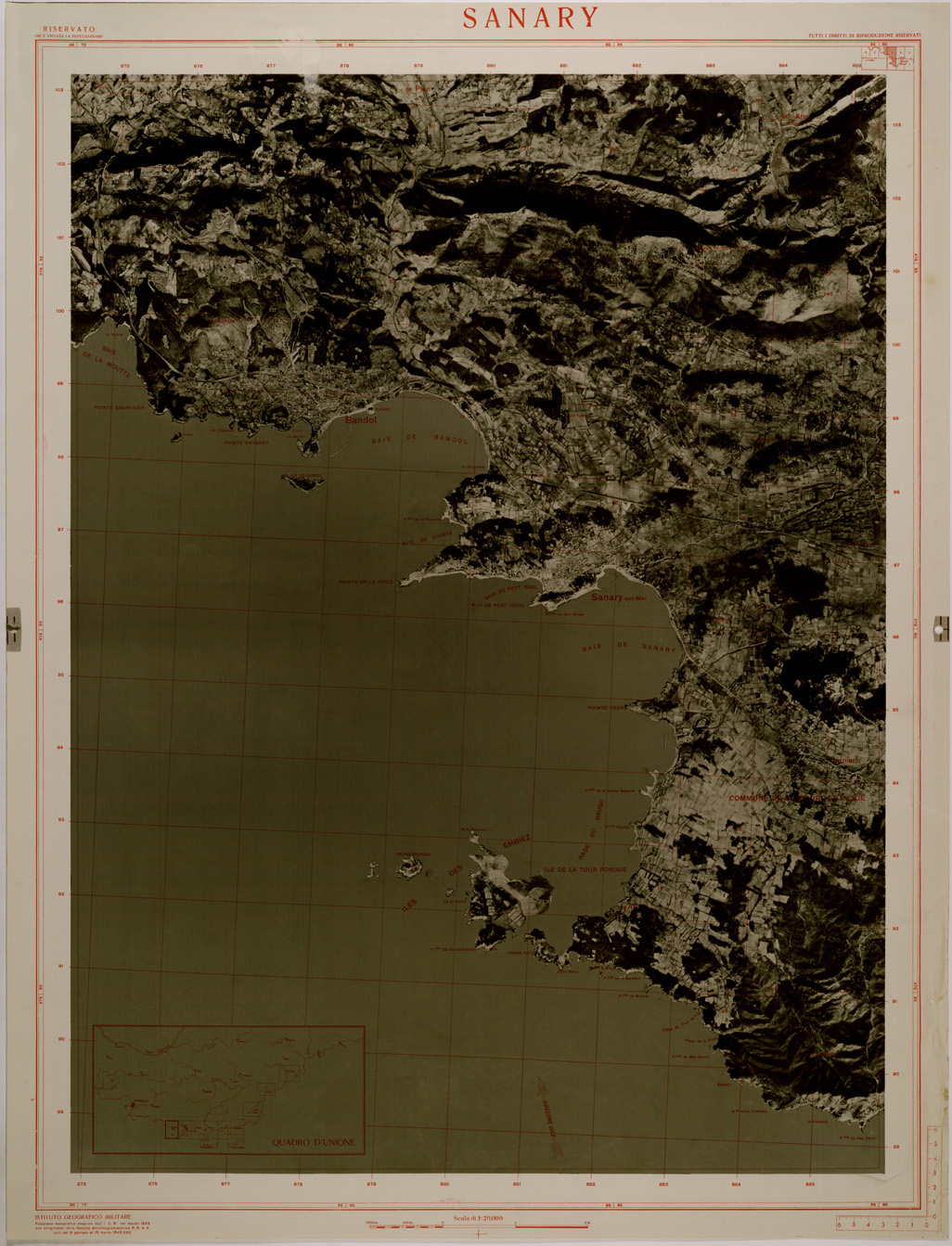 (N:29478) SANARY (SE003288) Carte e stampe antiche: riproduzione a colori su carta (formato A1)