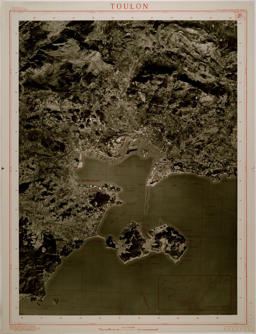 (N:29479) TOULON (SE003289) Carte e stampe antiche: riproduzione a colori su carta (formato A1)